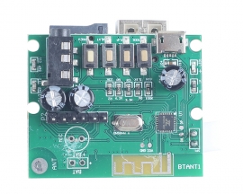 DIY Kit Bluetooth-Compatible Amplifier, 87.0-108.0MHz FM Radio Receiver Kit, U-disk/TF Card Music Player Module Audio Indicator